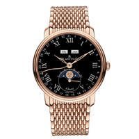 Blancpain Villeret Quantieme Complet 8 Jours Red Gold / Black Enamel (6639-3637-MMB)