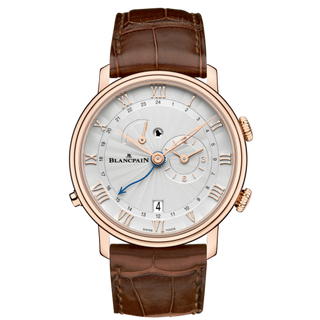 Blancpain - 6640-3642-55B  Villeret Réveil GMT Red Gold / Opalin