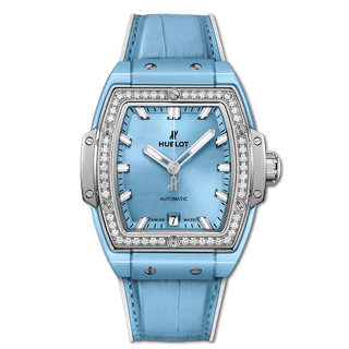 Hublot - 665.EN.891L.LR.1204  Spirit of Big Bang 39 Light Blue Ceramic / Titanium / Diamonds