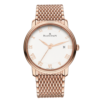 Blancpain - 6651-3642-MMB  Villeret Ultraplate Automatique 40mm Red Gold / Opalin / Bracelet