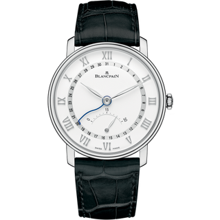 Blancpain - 6653Q-1127-55B  Villeret Ultraplate Quantième Seconde Rétrograde Stainless Steel / White