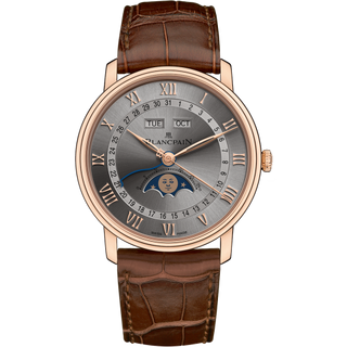 Blancpain - 6654-3613-55B  Villeret Quantième Complet 40mm Red Gold / Grey