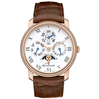 Blancpain -  6659-3631-55B  Villeret Quantieme Perpetuel 8 Jours Red Gold / Enamel