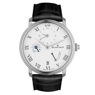 Blancpain - 6661-1531-55B  Villeret Demi-Fuseau Horaire 8 Jours White Gold / Enamel