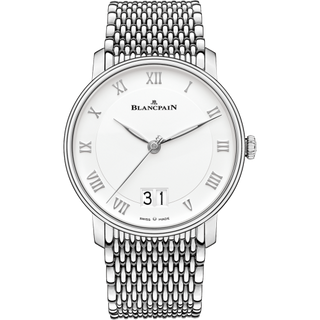 Blancpain - 6669-1127-MMB  Villeret Grande Date Stainless Steel / White / Bracelet