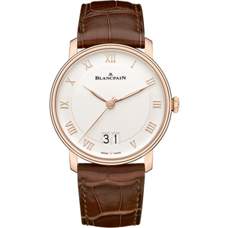 Blancpain - 6669-3642-55B  Villeret Grande Date Red Gold / Opalin