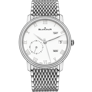 Blancpain - 6670-1127-MMB  Villeret Quantième Annuel GMT Stainless Steel / White / Bracelet