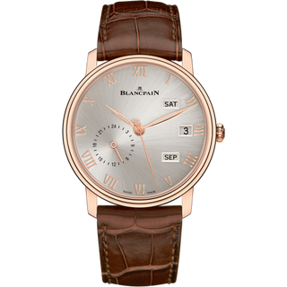 Blancpain - 6670-3642-55  Villeret Quantième Annuel GMT Red Gold / Grey