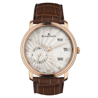 Blancpain - 6670-3642-55B  Villeret Quantième Annuel GMT Red Gold / Opalin Flinqué