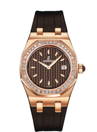 Audemars Piguet - 67601OR.ZZ.D080CA.01  Royal Oak 67601 Quartz Pink Gold / Brown