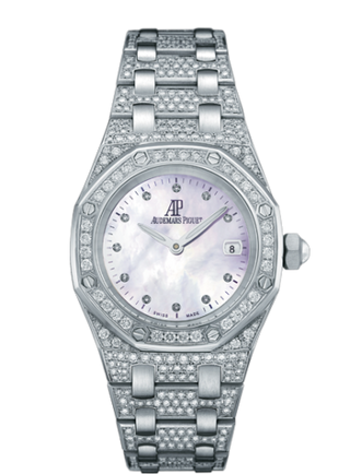 Audemars Piguet - 67602BC.ZZ.1212BC.01  Royal Oak 67602 Quartz White Gold / Diamond / MOP / Bracelet