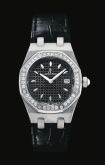 Audemars Piguet - 67621ST.ZZ.D002CR.01  Royal Oak Quartz 67621 Stainless Steel / Diamond / Black / Alligator