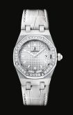 Audemars Piguet - 67621ST.ZZ.D012CR.02  Royal Oak Quartz 67621 Stainless Steel / Diamond / Silver / Alligator