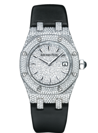 Audemars Piguet - 67625BC.ZZ.D004SU.01  Royal Oak Quartz 67625 White Gold / Diamond / Diamond / Strap