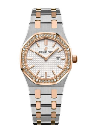 Audemars Piguet - 67651SR.ZZ.1261SR.01  Royal Oak 67651 Quartz Stainless Steel / Pink Gold / Diamond / Silver / Bracelet