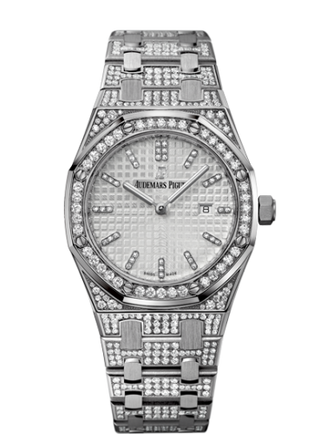 Audemars Piguet - 67652BC.ZZ.1262BC.01  Royal Oak 33 Quartz White Gold / Diamond / Silver / Bracelet