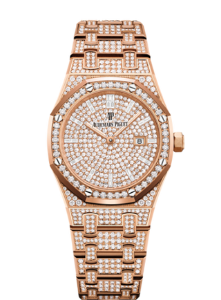 Audemars Piguet - 67652OR.ZZ.1265OR.01  Royal Oak 33 Quartz Pink Gold / Diamond / Diamond / Bracelet