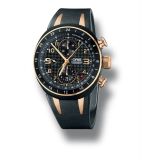 Oris - 01 677 7590 7764-Set  TT3 Chronograph Second Time Zone Titanium - Rose Gold / Black / Rubber