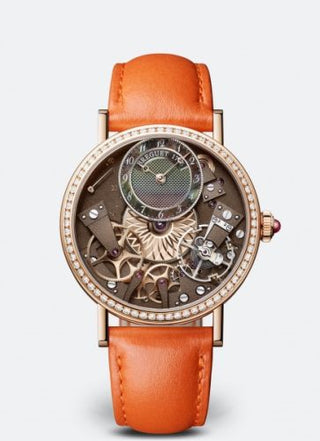 Breguet - 7038BR/CT/3V6/D00D  Tradition Dame 7038 Automatique Rose Gold - Diamond /  Black MOP