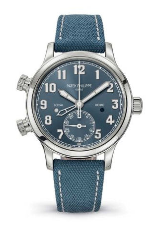 Patek Philippe - 7234A-001  Calatrava Pilot Travel Time 7234 Stainless Steel / Blue