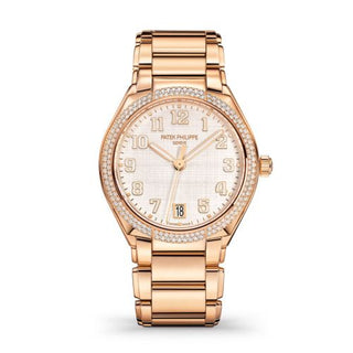 Patek Philippe - 7300/1200R-010  Twenty-4 Automatic Rose Gold / Diamond / Shantung Silk