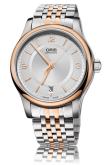 Oris - 01 733 7578 4331-07 8 18 63  Classic Date 37 Stainless Steel - Rose Gold / Silver / Bracelet