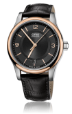 Oris - 01 733 7578 4334-07 5 18 11  Classic Date 37 Stainless Steel - Rose Gold / Black