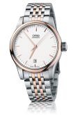 Oris - 01 733 7578 4351-07 8 18 63  Classic Date 37 Stainless Steel - Rose Gold / Silver / Bracelet