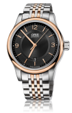 Oris - 01 733 7594 4334-07 8 20 63  Classic Date 42 Stainless Steel - Rose Gold / Black / Bracelet