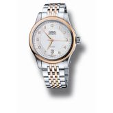 Oris - 01 733 7594 4361-07 8 20 63  Classic Date 42 Stainless Steel - Rose Gold / Silver / Bracelet