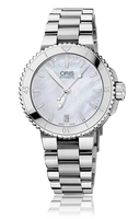 Oris Aquis Date 36 Stainless Steel / White - Diamond / Rubber (01 733 7652 4151-07 8 18 01P)