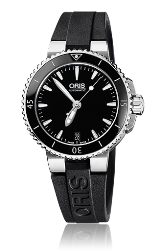 Oris - 01 733 7652 4154-07 4 18 34  Aquis Date 36 Stainless Steel / Black / Rubber