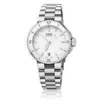 Oris Aquis Date 36.5 Stainless Steel / White - Diamond / Bracelet (01 733 7652 4156-07 8 18 01P)