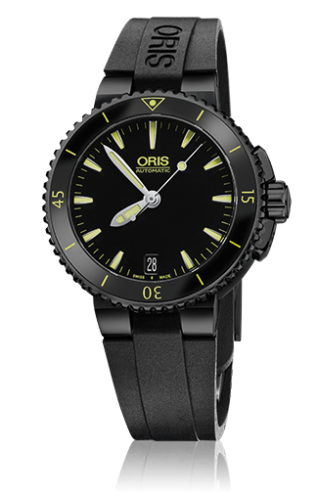 Oris - 01 733 7652 4722-07 4 18 34B  Aquis Date 36 DLC / Black / Rubber