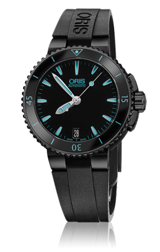 Oris - 01 733 7652 4725-07 4 18 34B  Aquis Date 36 DLC / Black / Rubber