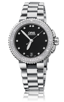 Oris Aquis Date Diamonds 36 Stainless Steel / Black - Diamond / Rubber (733 7652 4994-07 8 18 01P)