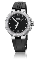 Oris Aquis Date Diamonds 36 Stainless Steel / White - Diamond / Rubber (01 733 7652 4994-07 4 18 34)