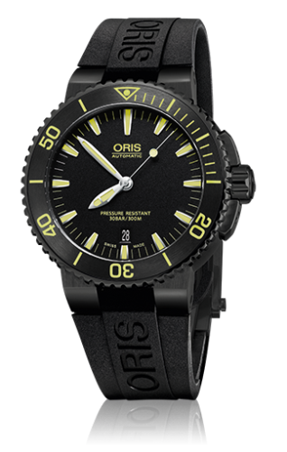 Oris - 01 733 7653 4722-07 4 26 34BEB  Aquis Date 43 DLC / Black / Rubber