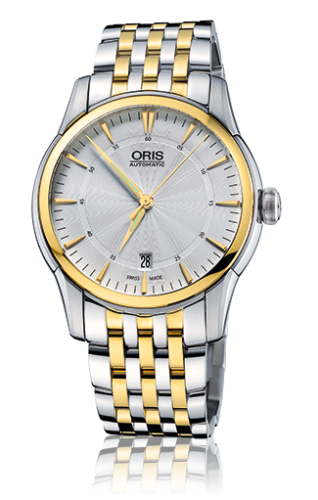 Oris - 01 733 7670 4351-07 8 21 78 x  Artelier Date 40 Stainless Steel - Yellow Gold / Silver / Bracelet