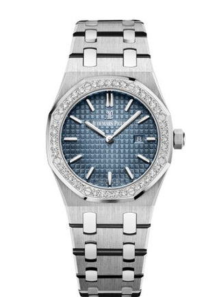 Audemars Piguet - 67651IP.ZZ.1261IP.01  Royal Oak 67651 Quartz Titanium / Platinum / Blue / Bracelet