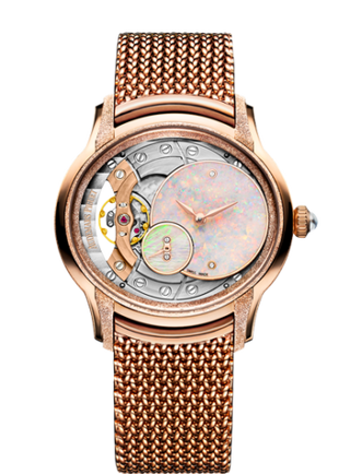 Audemars Piguet - 77244OR.GG.1272OR.01  Millenary Hand-wound Frosted White Gold / Opal / Bracelet