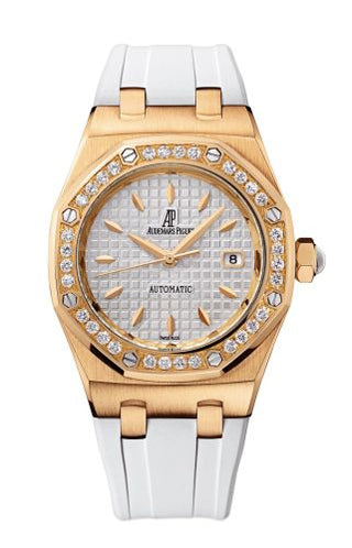 Audemars Piguet - 77321OR.ZZ.D010CA.01  Royal Oak Selfwinding 77321 Pink Gold / Diamond / Silver / Rubber