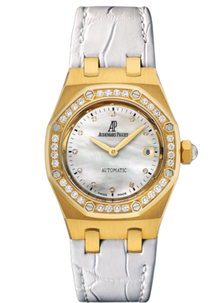 Audemars Piguet - 77321BA.ZZ.D012CR.01  Royal Oak Selfwinding 77321 Yellow Gold / Diamond / MOP / Alligator