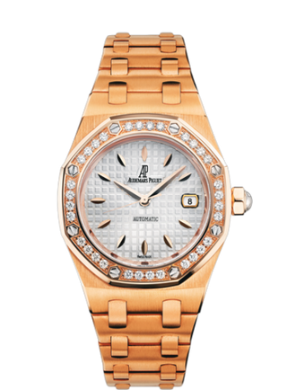 Audemars Piguet - 77321OR.ZZ.1230OR.01  Royal Oak Selfwinding 77321 Pink Gold / Diamond / Silver / Bracelet