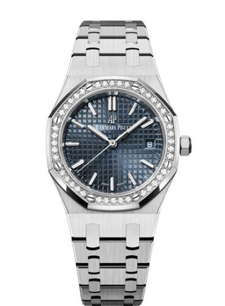 Audemars Piguet - 77351ST.ZZ.1261ST.01  Royal Oak Selfwinding 34 Stainless Steel / Diamond / Blue / Bracelet