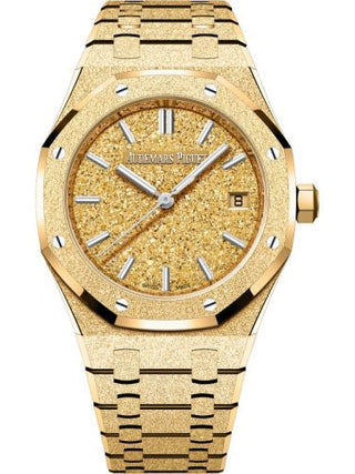 Audemars Piguet - 77450BA.GG.1361BA.01  Royal Oak Selfwinding 34 Frosted Yellow Gold / Crystal Sand