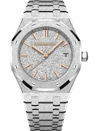 Audemars Piguet - 77450BC.GG.1361BC.01  Royal Oak Selfwinding 34 Frosted White Gold / Crystal Sand