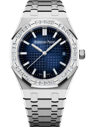 Audemars Piguet - 77451BC.ZZ.1261BC.01  Royal Oak Selfwinding 34 White Gold - Diamond / Blue