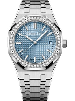 Audemars Piguet - 77451ST.ZZ.1361ST.01  Royal Oak Selfwinding 34 Stainless Steel - Diamond / Ice Blue / Bracelet / 50th Anniversary