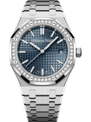 Audemars Piguet - 77451ST.ZZ.1361ST.02  Royal Oak Selfwinding 34 Stainless Steel - Diamond / Blue / Bracelet / 50th Anniversary